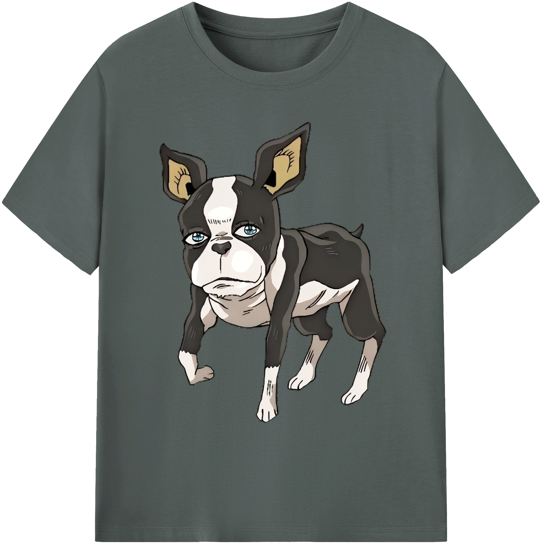 （画像用） ジョジョの奇妙な冒険 イギー JoJo's Bizarre Adventure Iggy 綿100％ メンズ半袖Tシャツ｜肌触りやわらか＆通気性